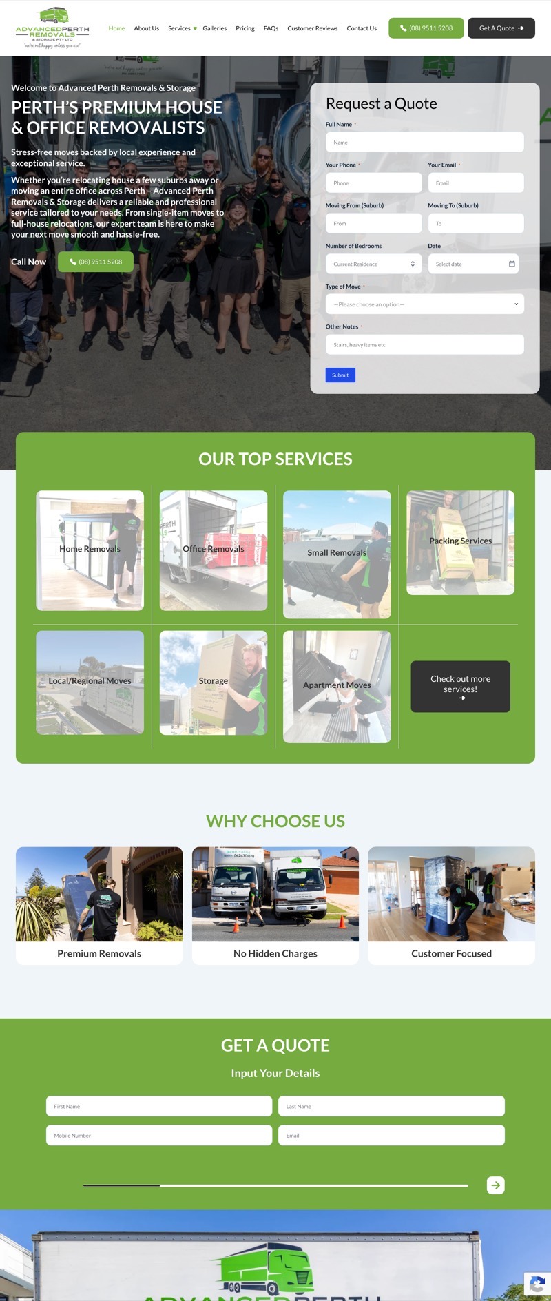 Advanced Perth Removals website