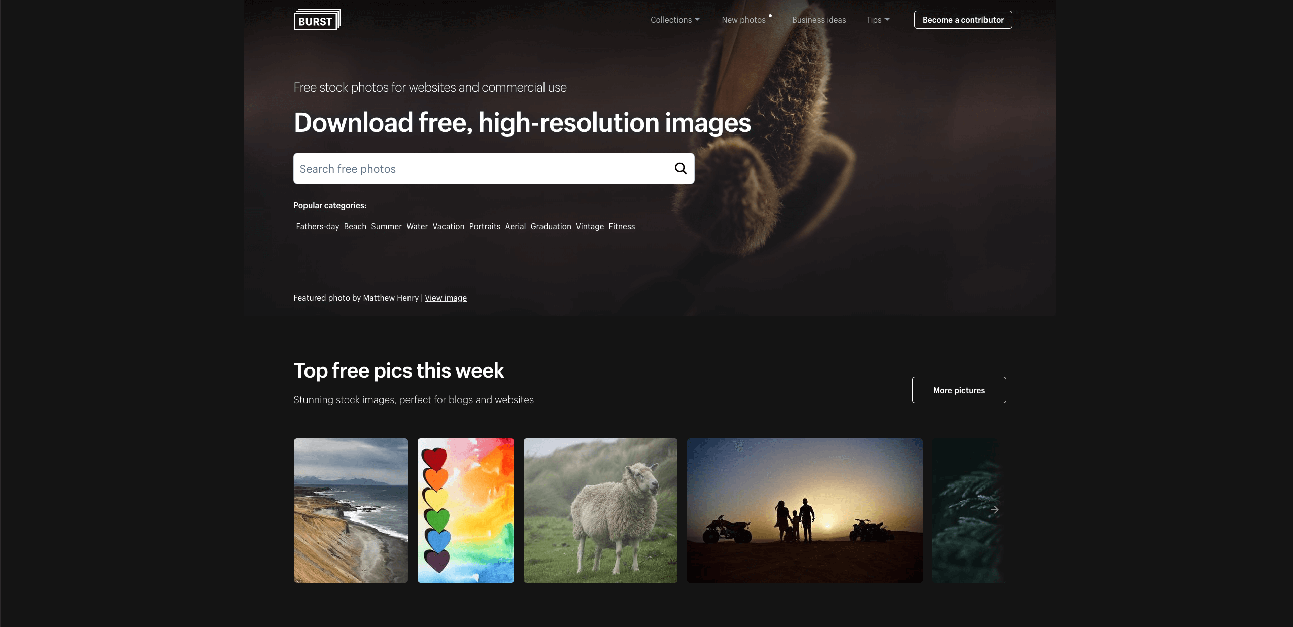 Burst - one of the best stock image websites